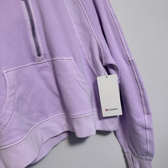 🆕 Lululemon Scuba Oversized Half Zip Hoodie Dye - Mineral Dye Purple Cosmos - Picture 4 of 9